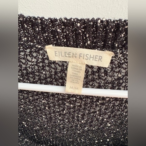 Eileen Fisher Black and White Knit Top - Picture 7 of 7